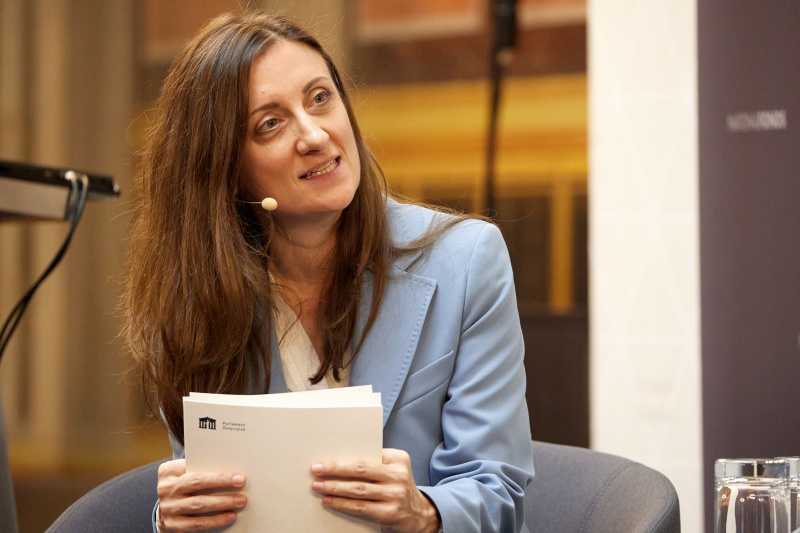 Moderation. Vorständin Nationalfonds Judith Pfeffer