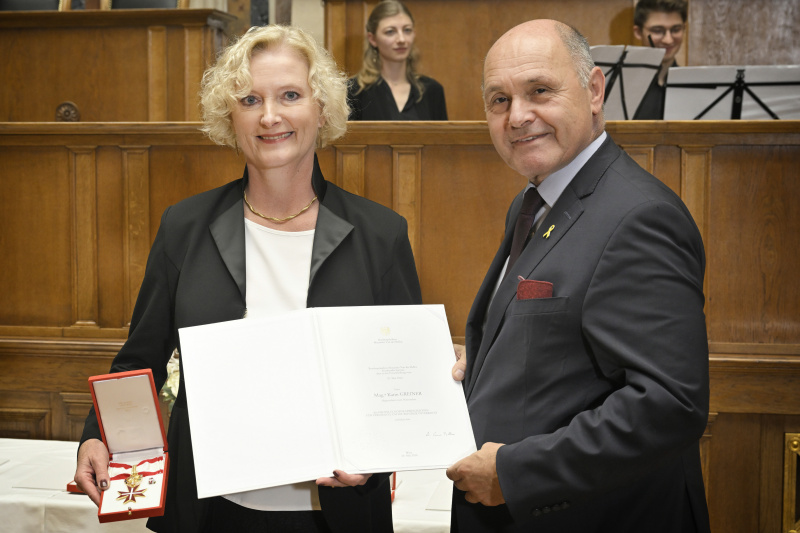 Von links: Nationalratsabgeordnete Karin Greiner (SPÖ), Nationalratspräsident Wolfgang Sobotka (ÖVP)