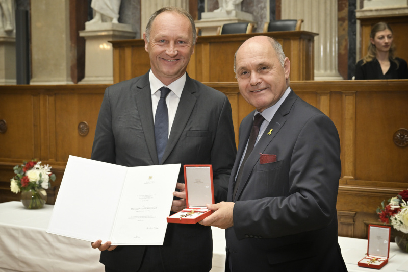 Von links: Nationalratsabgeordneter Axel Kassegger (FPÖ), Nationalratspräsident Wolfgang Sobotka (ÖVP)