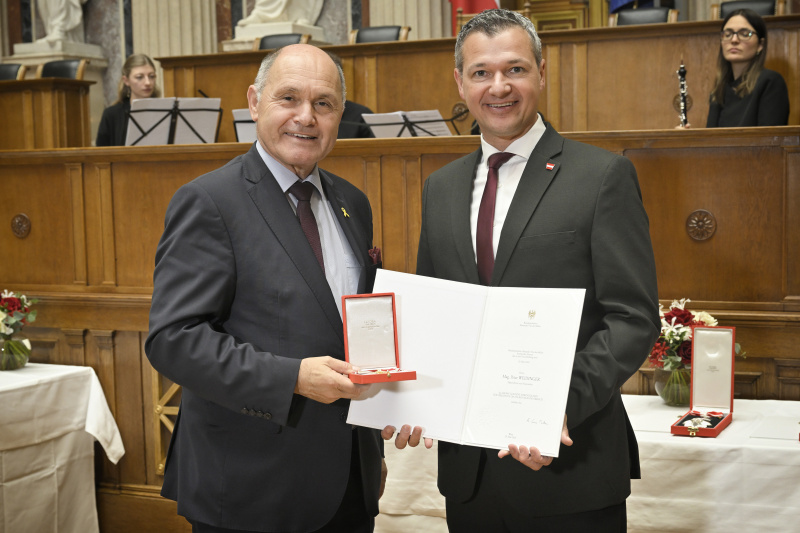 Von links: Nationalratspräsident Wolfgang Sobotka (ÖVP), Nationalratsabgeordneter Peter Weidinger (ÖVP)