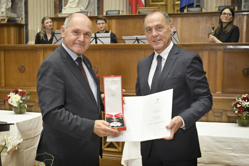 Von links: Nationalratspräsident Wolfgang Sobotka (ÖVP), Nationalratsabgeordneter Peter Wurm (FPÖ)