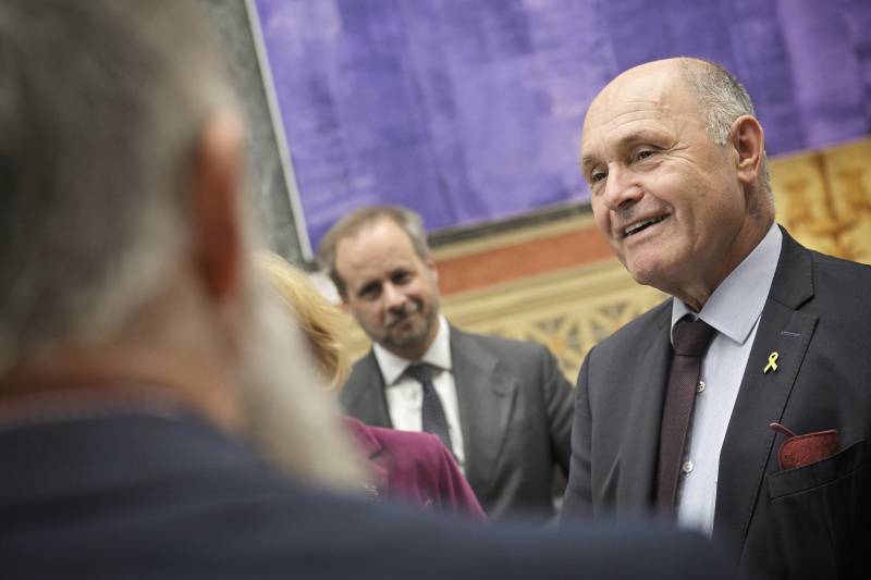 Nationalratspräsident Wolfgang Sobotka (ÖVP) mit Veranstaltungsteilnehmer:innen