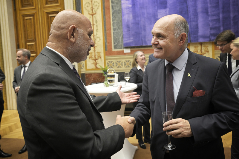 Nationalratspräsident Wolfgang Sobotka (ÖVP) mit Veranstaltungsteilnehmer:innen