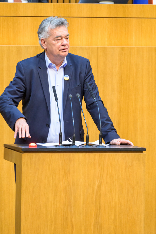 Am Redner:innenpult: Klubobmann Werner Kogler (GRÜNE)