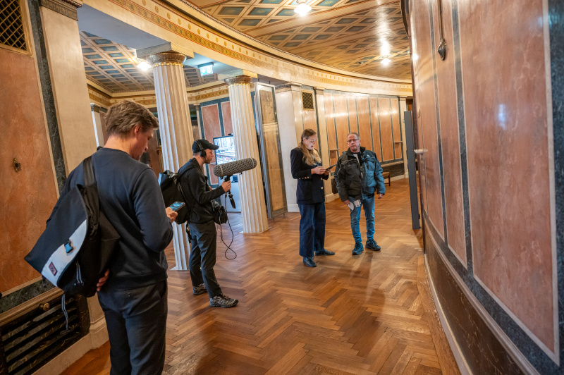 Von links: Podcast Host Tatjana Lukáš und Friedrich Jungbauer beim Podcast-Interview