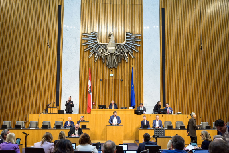 Am Redner:innenpult: Nationalratsabgeordneter Markus Koza (Grüne)