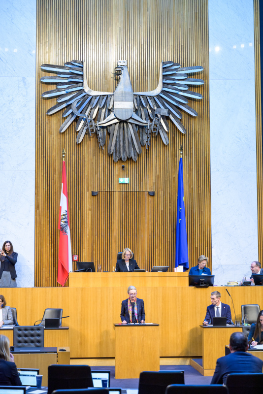 Am Redner:innenpult: Nationalratsabgeordnete Barbara Kolm (FPÖ)