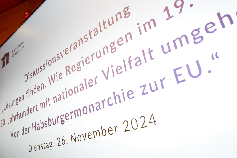 Diskussionsveranstaltung: "Lösungen finden. Wie Regierungen im 19. und 20 Jahrhundert mit nationaler Vielfalt umgehen. Von der Habsburgermonarchie zur EU"