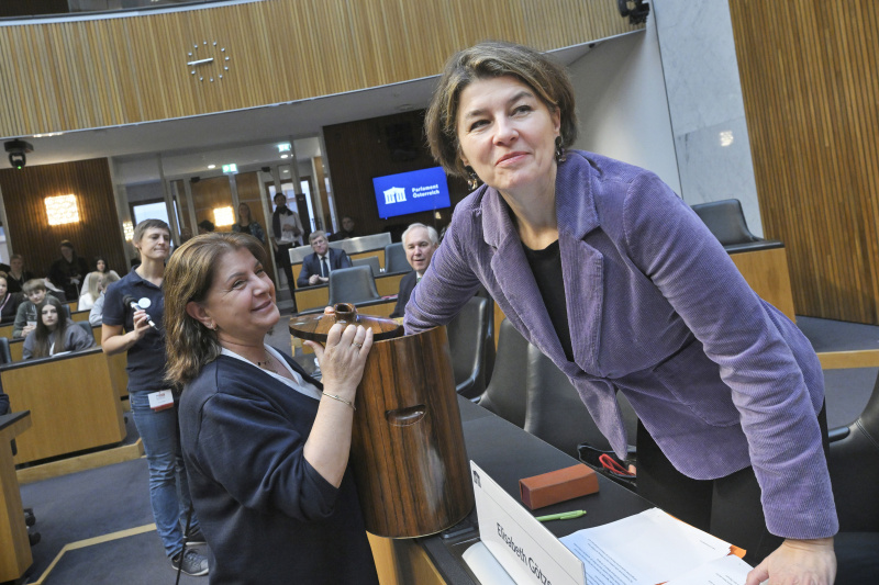 Wahl der Klubzugehörigkeit. Nationalratsabgeordnete Elisabeth Götze (GRÜNE)