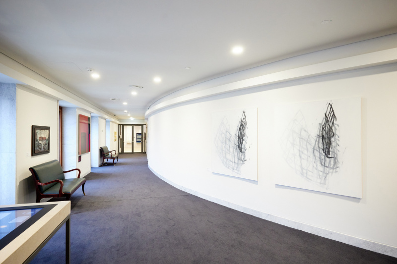 Blick auf die Kunstwerke