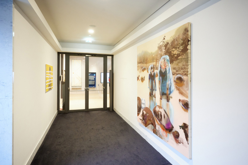 Blick auf die Kunstwerke