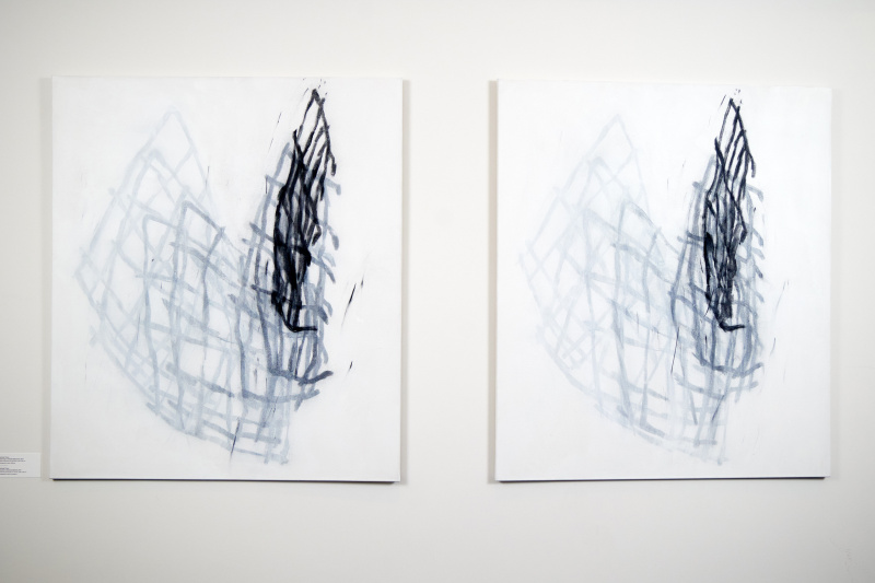 Gerlinde Thuma - Gleichung in Schwebe (Dyptichon) 2016