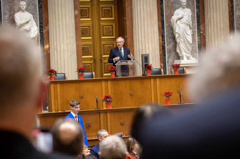 Eröffnungsworte Nationalratspräsident Walter Rosenkranz (FPÖ) am Präsidium