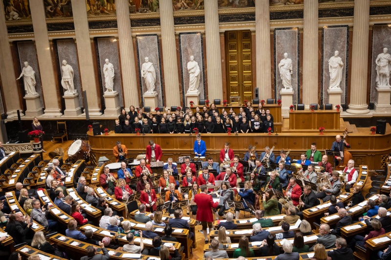 Blick von oben in den Veranstaltungssaal