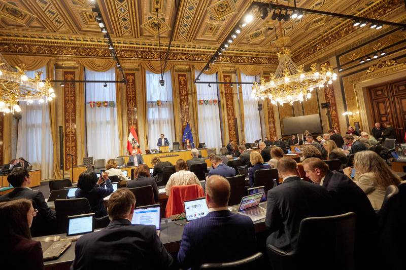 Abschiedsrede. Bundesratspräsident Franz Ebner (ÖVP)