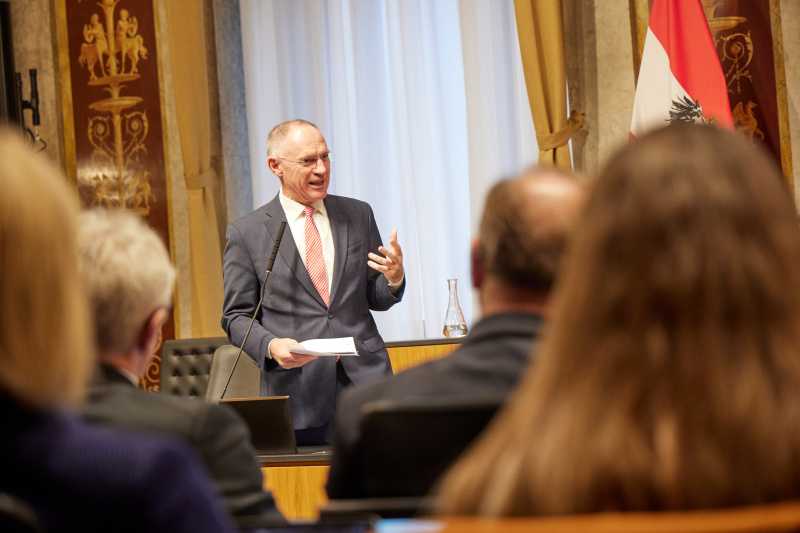 Statement. Innenminister Gerhard Karner (ÖVP)