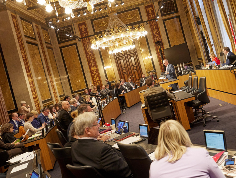 Statement. Innenminister Gerhard Karner (ÖVP)