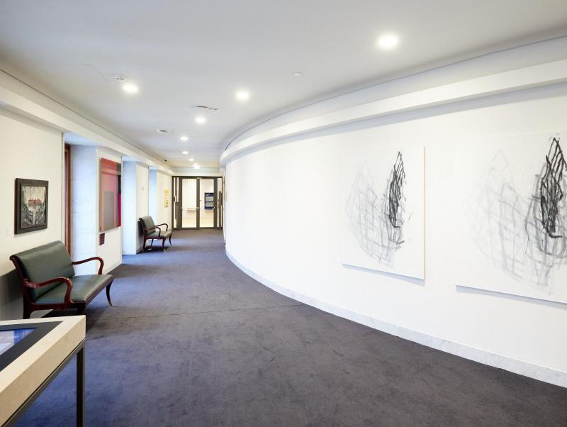 Blick auf die Kunstwerke