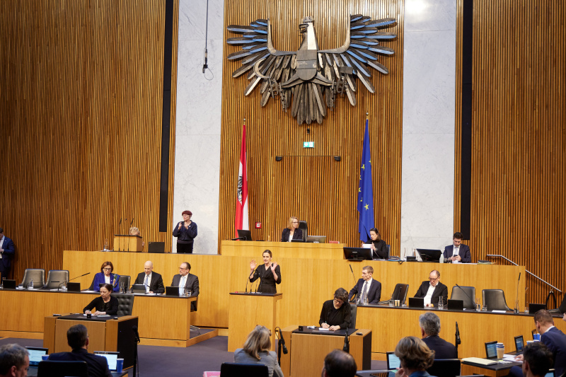 Am Redner:innenpult Nationalratsabgeordnete Dagmar Belakowitsch (FPÖ)