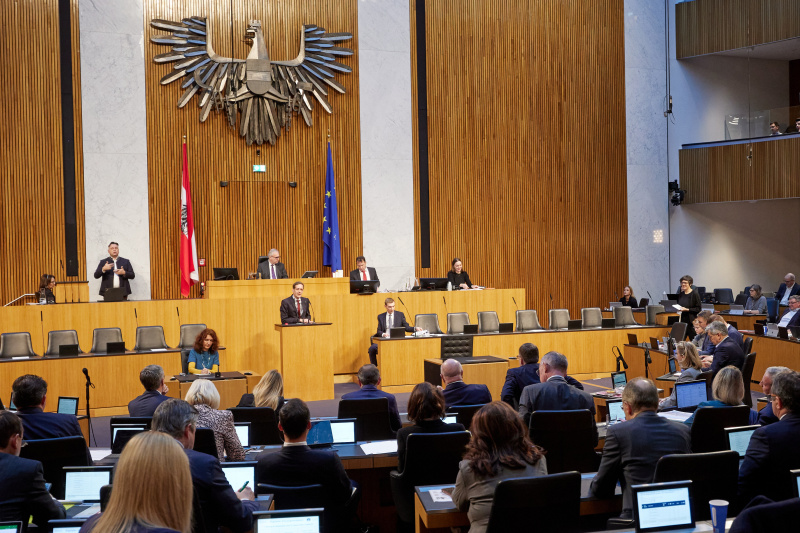Am Redner:innenpult Nationalratsabgeordneter Kai Jan Krainer (SPÖ)