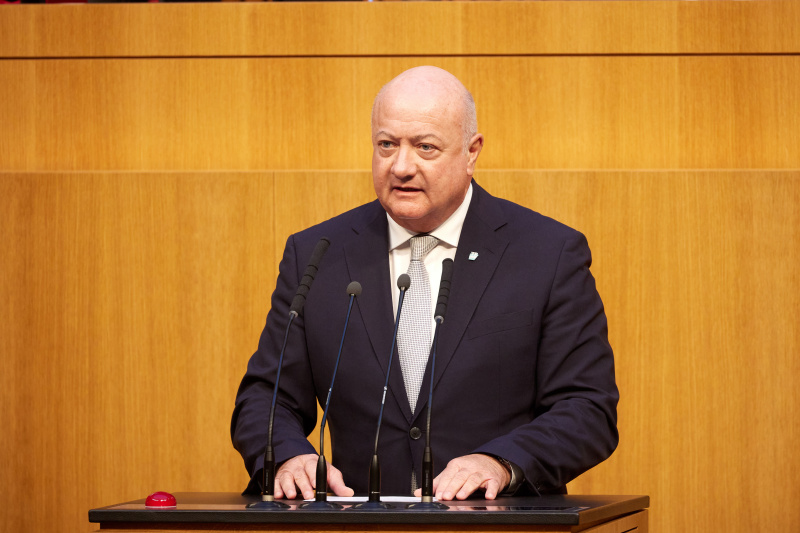 Am Redner:innenpult Nationalratsabgeordneter Christian Stocker (ÖVP)