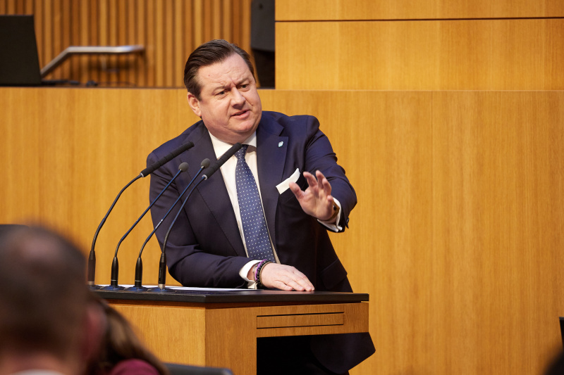 Am Redner:innenpult Nationalratsabgeordneter Kurt Egger (ÖVP)