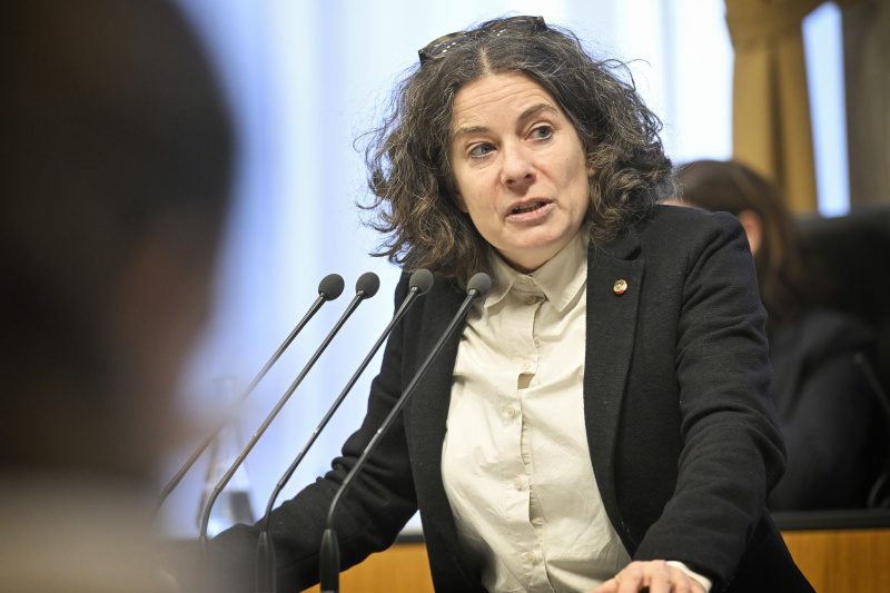 Am Redner:innenpult: Bundesrätin Elisabeth Kittl (GRÜNE)