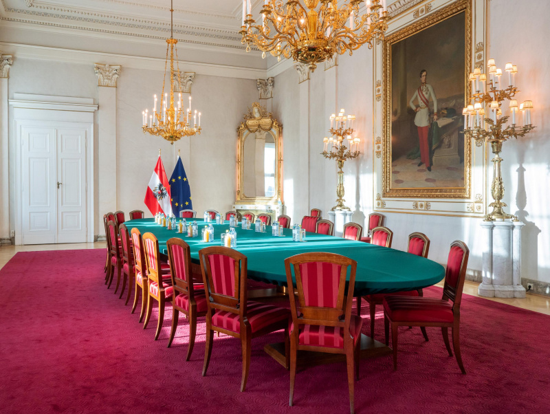Blick in das Ministerratszimmer im BKA