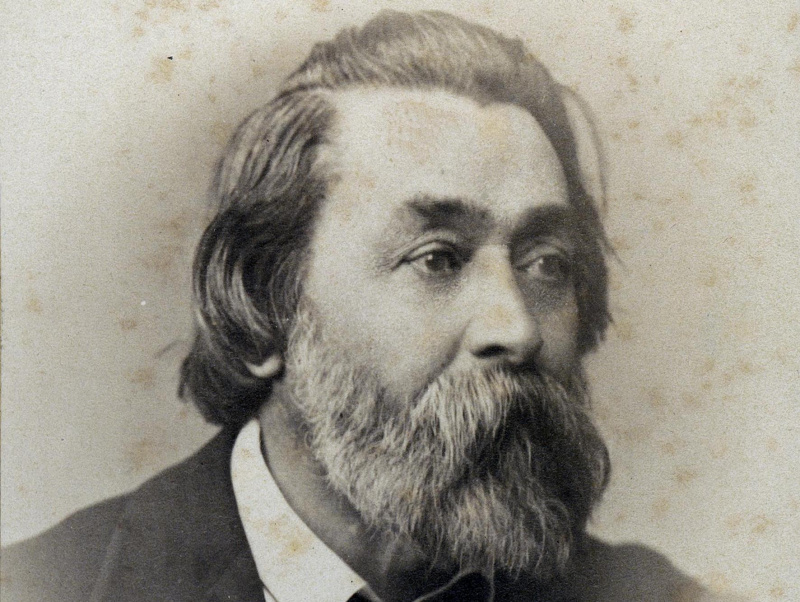 Bildnis des Hansen, Theophil von [1813-1891]  in vorgerückten Jahren. Originalfoto