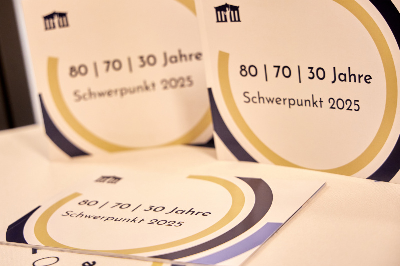 Schwerpunkt 2025: 80, 70, 30 Jahre
