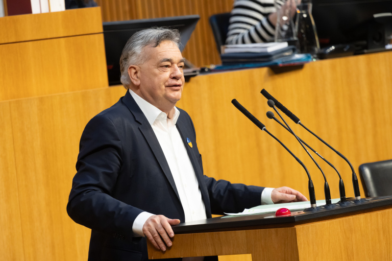 Am Redner:innenpult Vizekanzler Werner Kogler (GRÜNE)