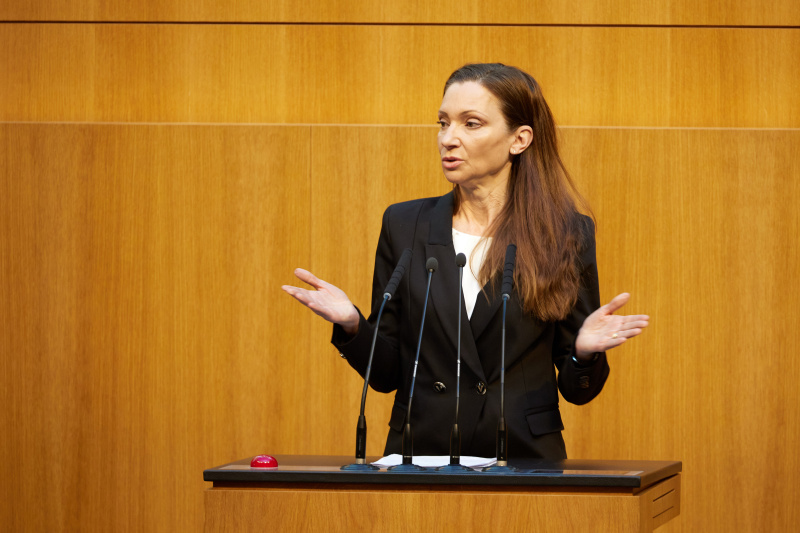 Am Redner:innenpult Nationalratsabgeordnete Susanne Fürst (FPÖ)