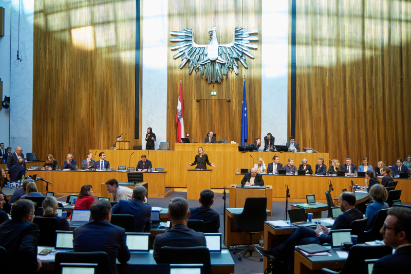 Am Redner:innenpult Nationalratsabgeordnete Dagmar Belakowitsch (FPÖ)