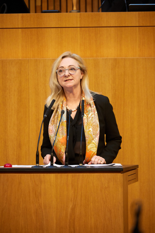 Am Redner:innenpult Nationalratsabgeordnete Barbara Kolm (FPÖ)