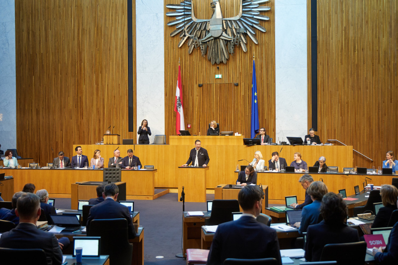 Am Redner:innenpult Nationalratsabgeordneter Hermann Brückl (FPÖ)