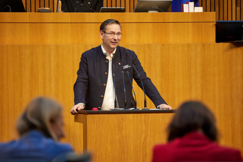 Am Redner:innenpult Nationalratsabgeordneter Hermann Brückl (FPÖ)