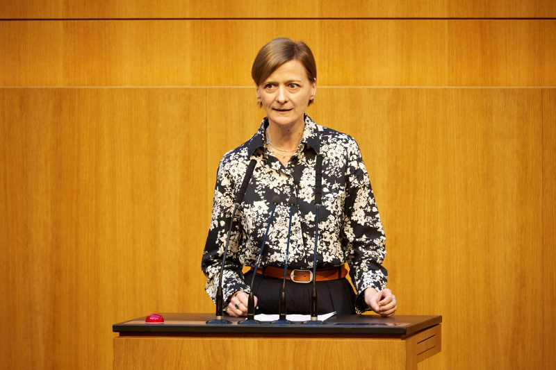 Am Redner:innenpult Nationalratsabgeordnete Sabine Schatz (SPÖ)
