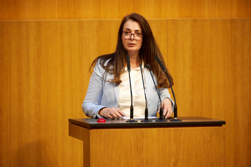 Am Redner:innenpult Nationalratsabgeordnete Katayun Pracher-Hilander (FPÖ)