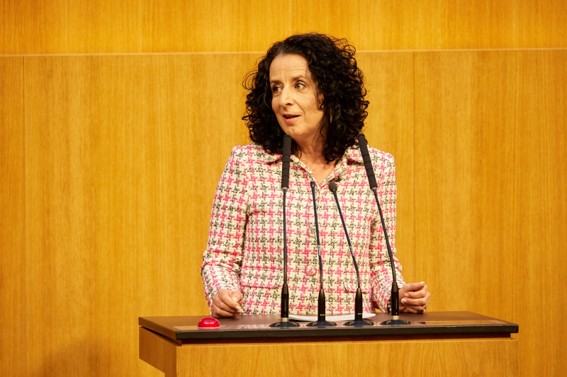 Am Redner:innenpult Nationalratsabgeordnete Margreth Falkner (ÖVP)