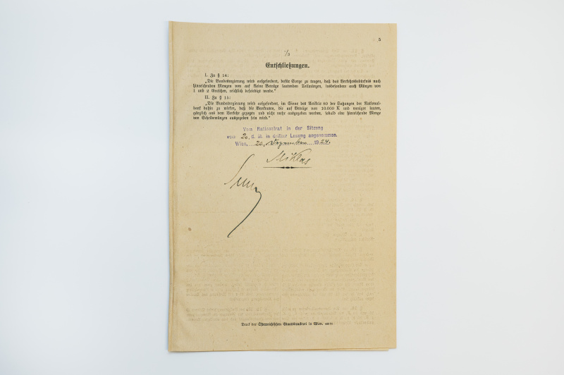 Gesetzesbeschluss zu Regierungsvorlage, Nr. 239 der Beilagen vom 20. Dezember 1924