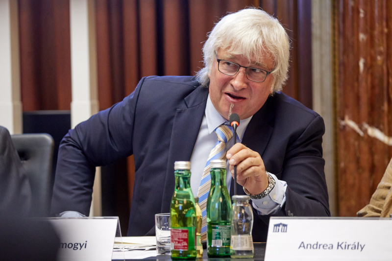 Diskussion & Statements der Volkgruppenbeiräte. Vorsitzender Volkgruppenbeirat Ungarn Attila Somogyi