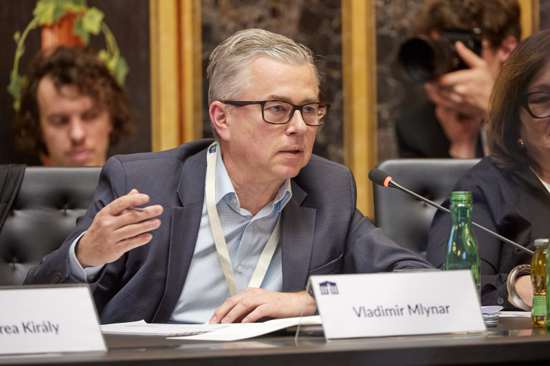 Diskussion & Statements der Volkgruppenbeiräte. Vorsitzender Volkgruppenbeirat Slowakei Vladimir Mlynar