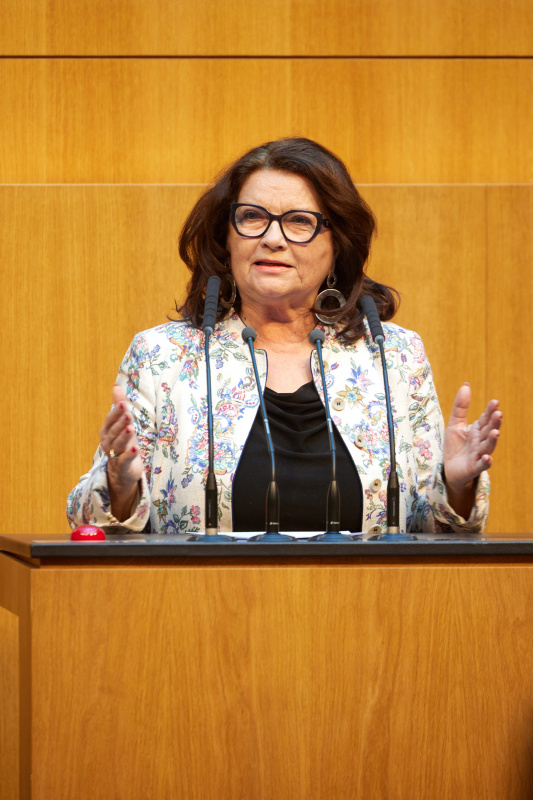 Am Redner:innenpult: Nationalratsabgeordnete Elisabeth Scheucher-Pichler (ÖVP)