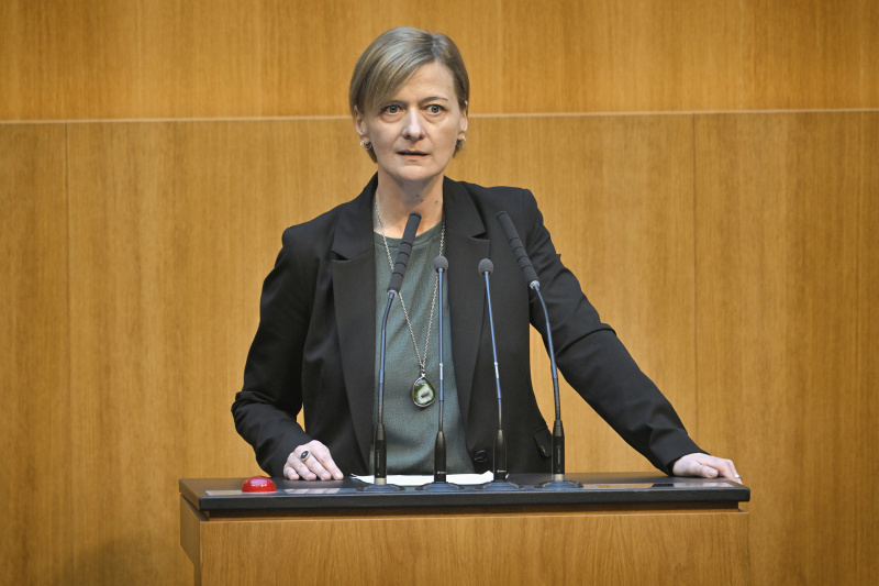 Am Redner:innenpult: Nationalratsabgeordnete Sabine Schatz (SPÖ)