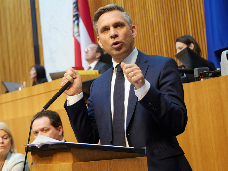 Am Wort Wirtschaftsminister Wolfgang Hattmannsdorfer (ÖVP)   