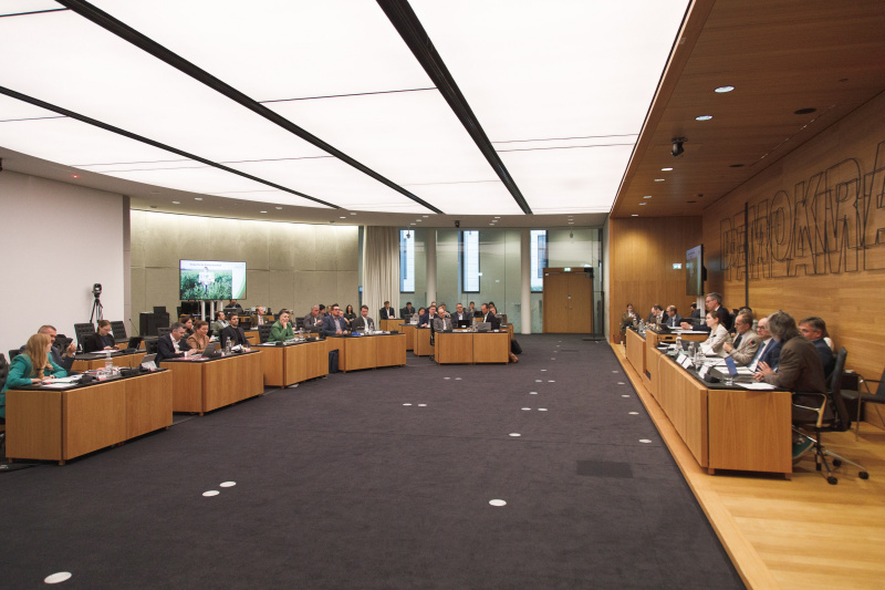 Blick auf die Sitzungsteilnehmer:innen