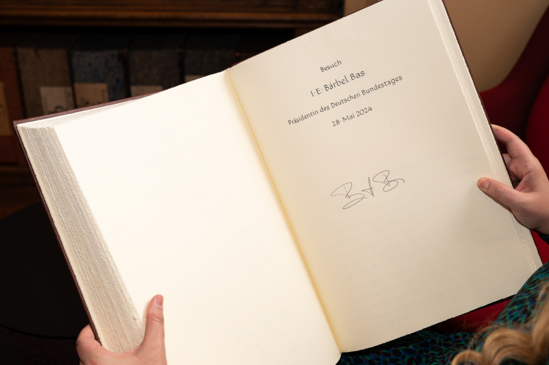 Eintrag von Bärbel Bas - Präsidentin des Deutschen Bundestages vom 28. Mai 2024