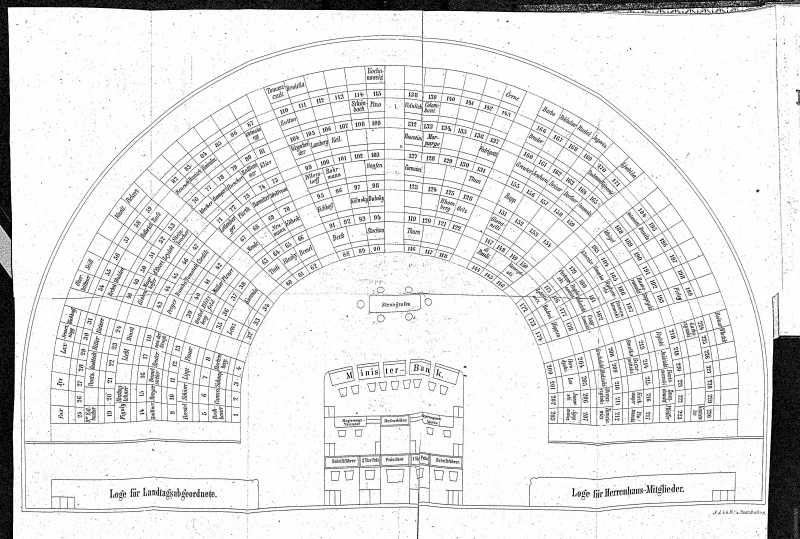 Sitzplan des Abgeordnetenhauses