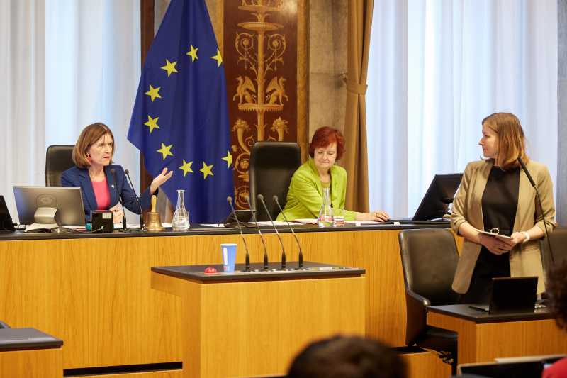 Bundesratspräsidentin Andrea Eder-Gitschthaler (ÖVP) am Präsidium