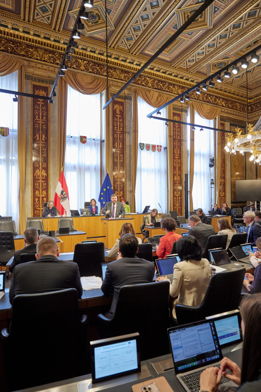 Am Redner:innenpult: Vorsitzender der Bundesratsfraktion Andreas Arthur Spanring (FPÖ)